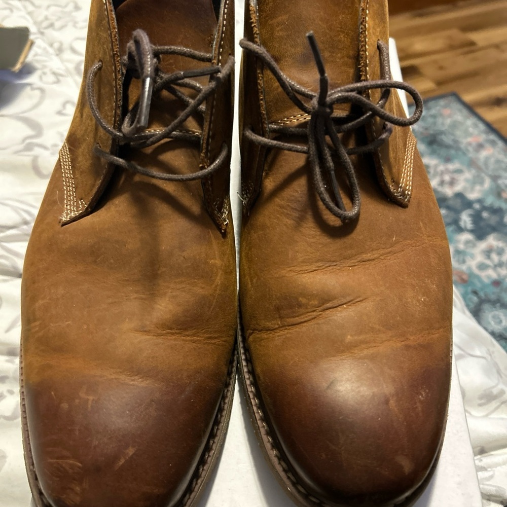Timberland Men's 2 Eye Lace up Brown Leather  A13JV Brown Size 11 M